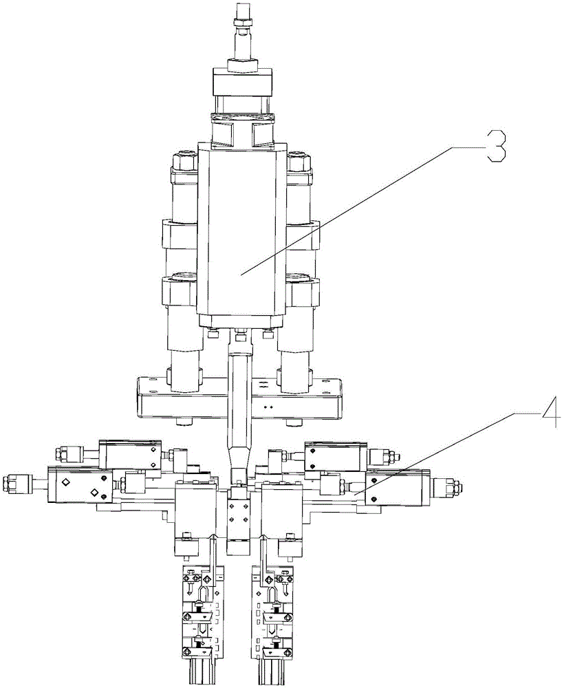 Full-automatic U-shaped ultrasonic top stop machine and feeding device thereof