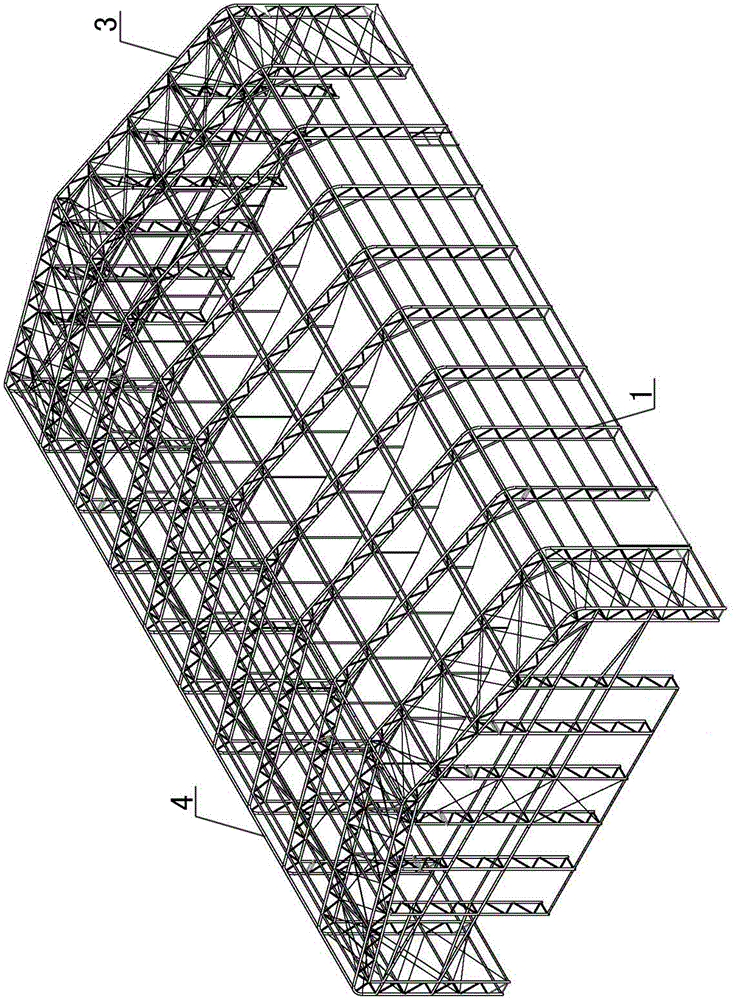 Fully-enclosed assembled string structural system and construction method thereof
