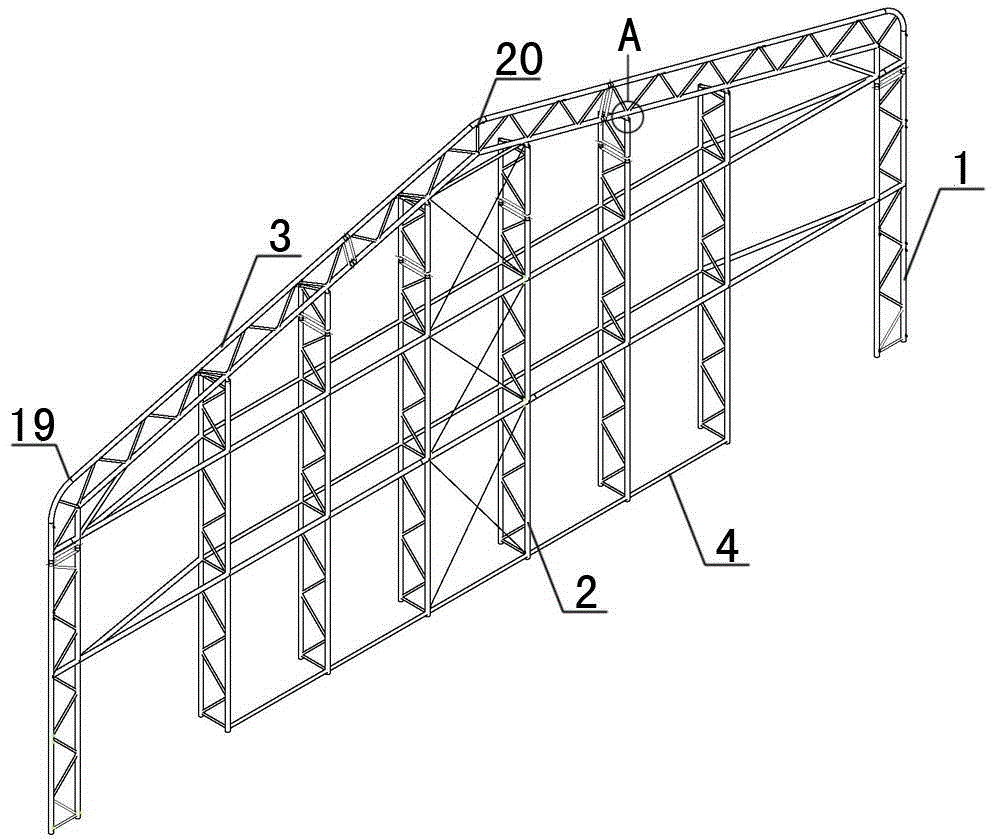Fully-enclosed assembled string structural system and construction method thereof