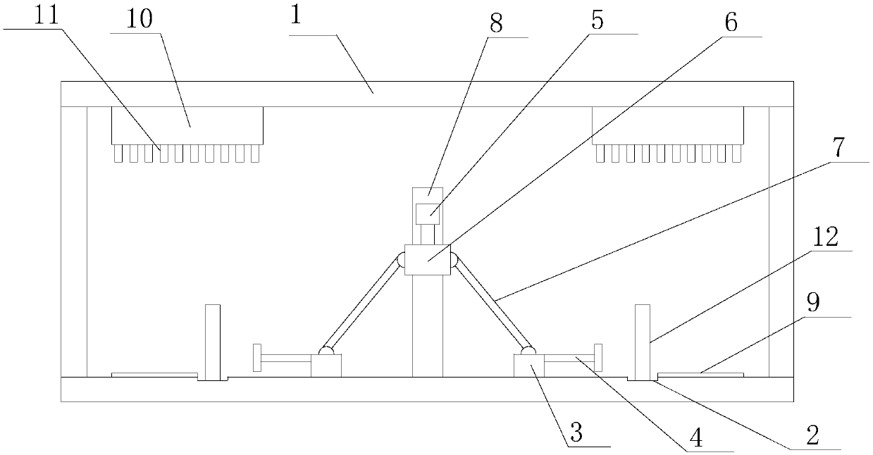 An automatic sandblasting device for mold processing