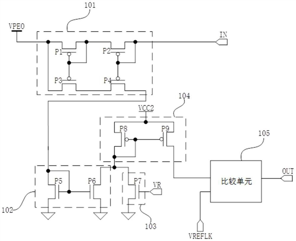 Leakage detection circuit, flash memory leakage detection device and leakage detection method