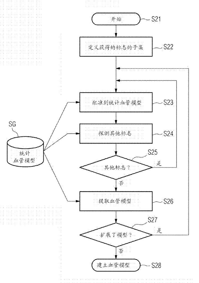 Method and computer system for automatic vectorization of a vessel tree