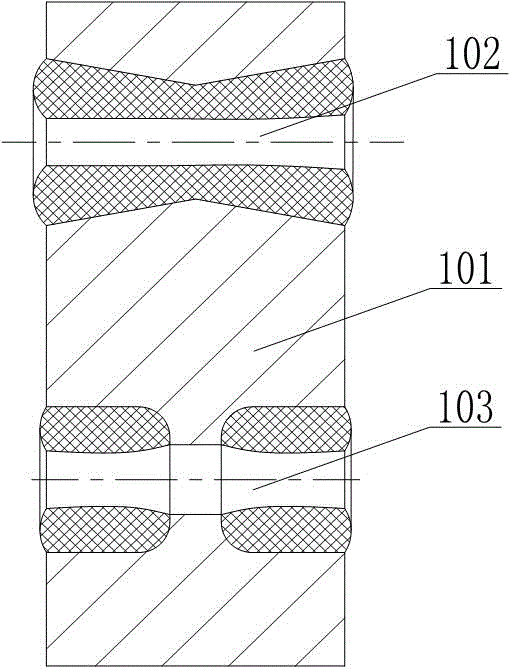 Forming process of hook part bottom hole of pressurized water reactor control rod drive mechanism