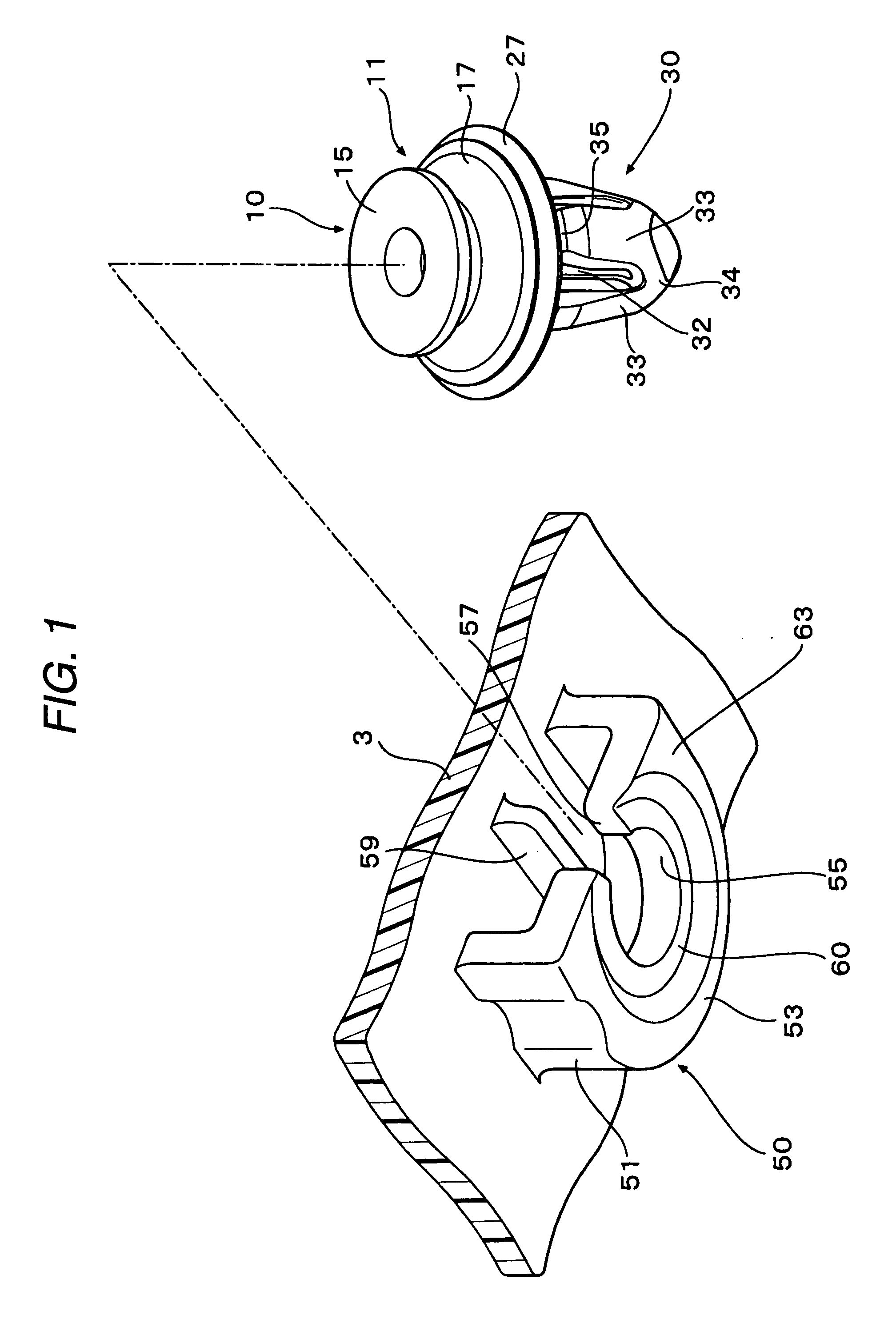 Assembling structure of clip and mounting member