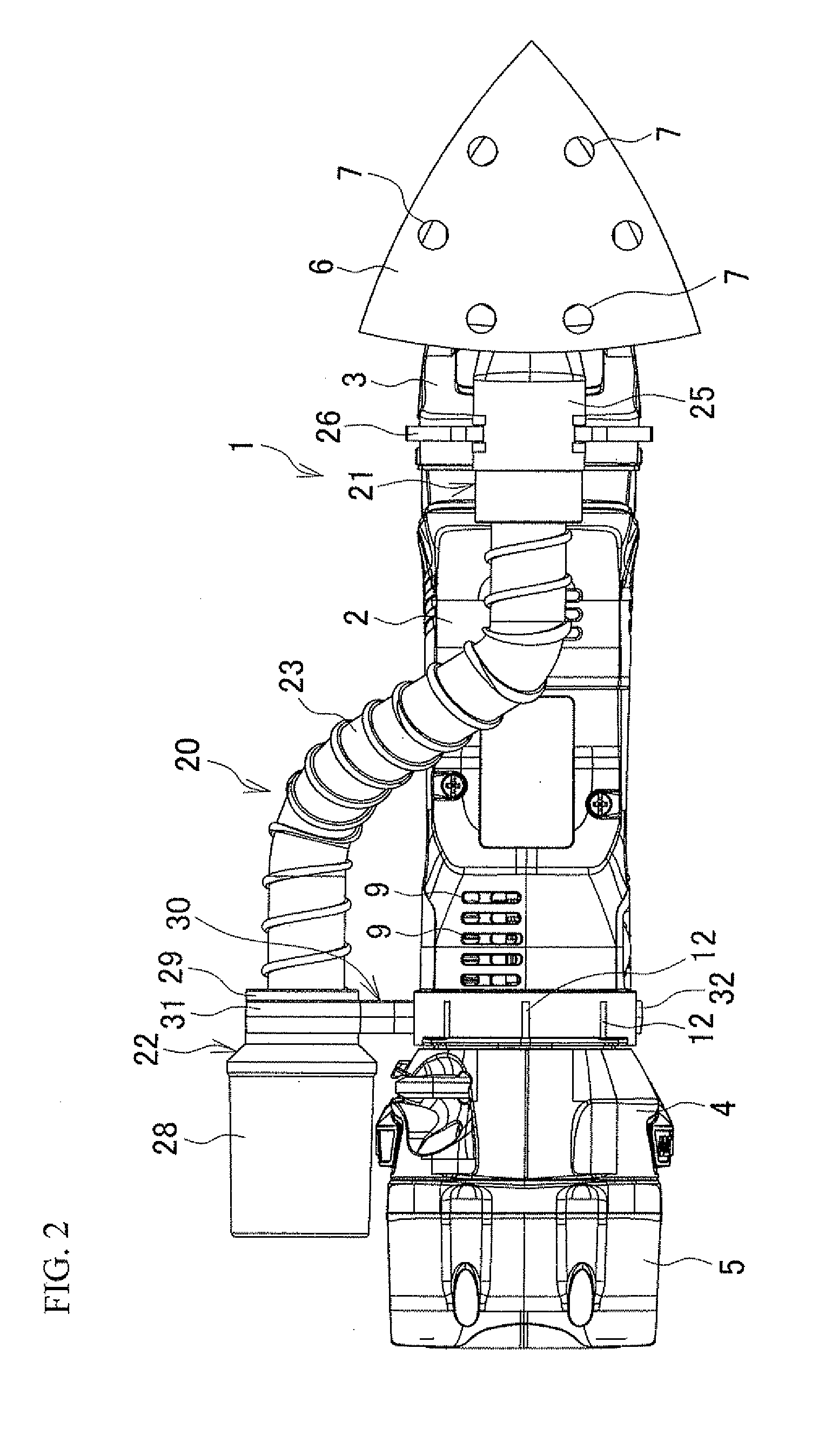 Dust collecting attachment for electric power tool and electric power tool