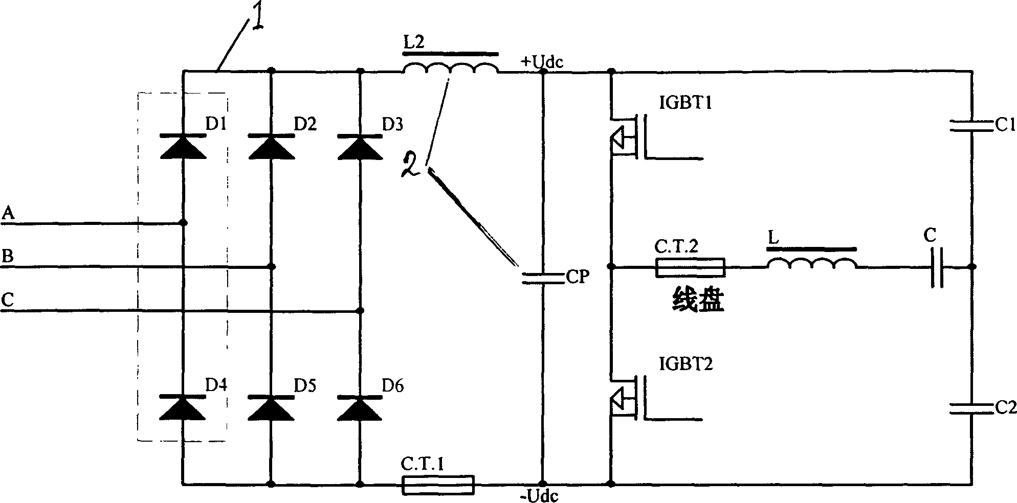 High power electromagnetic oven output power control device