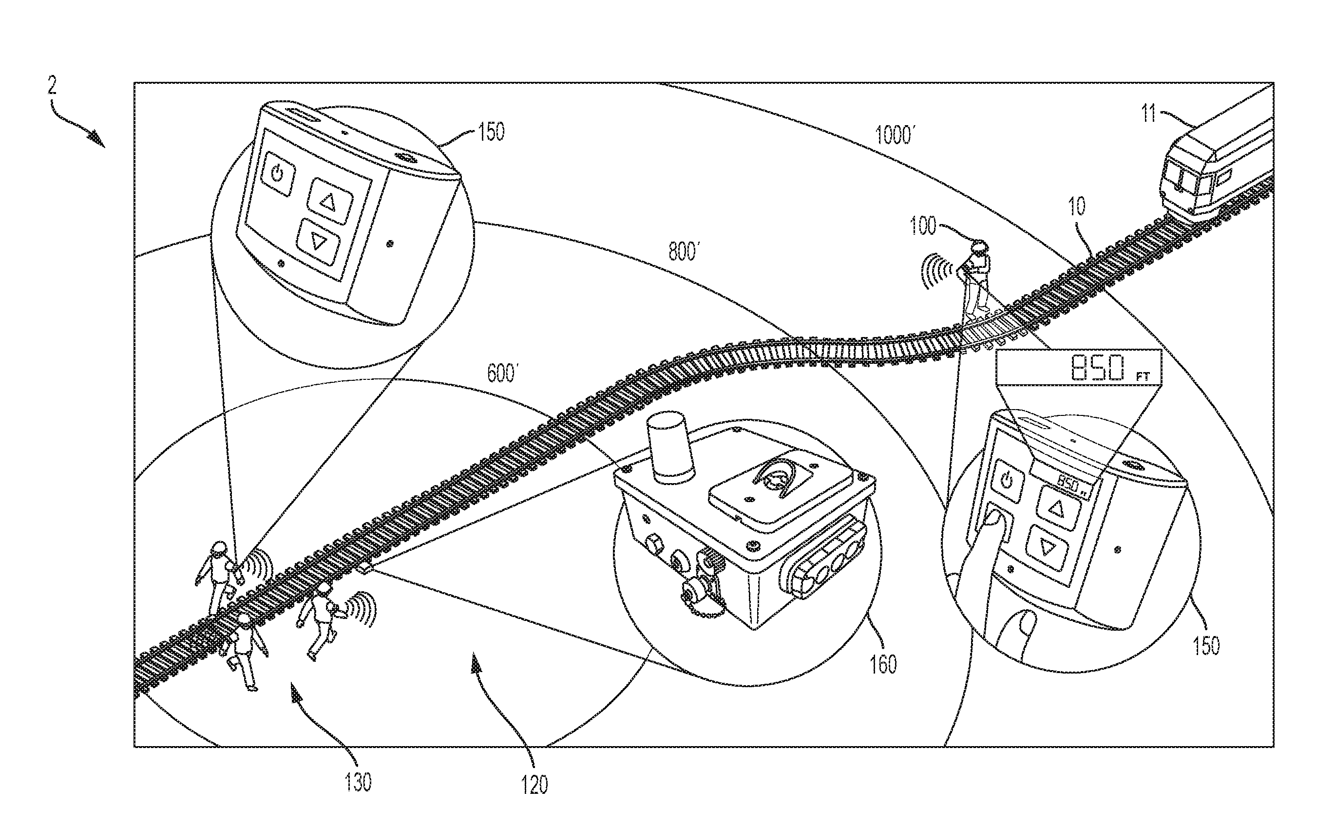 Rail warning system and method