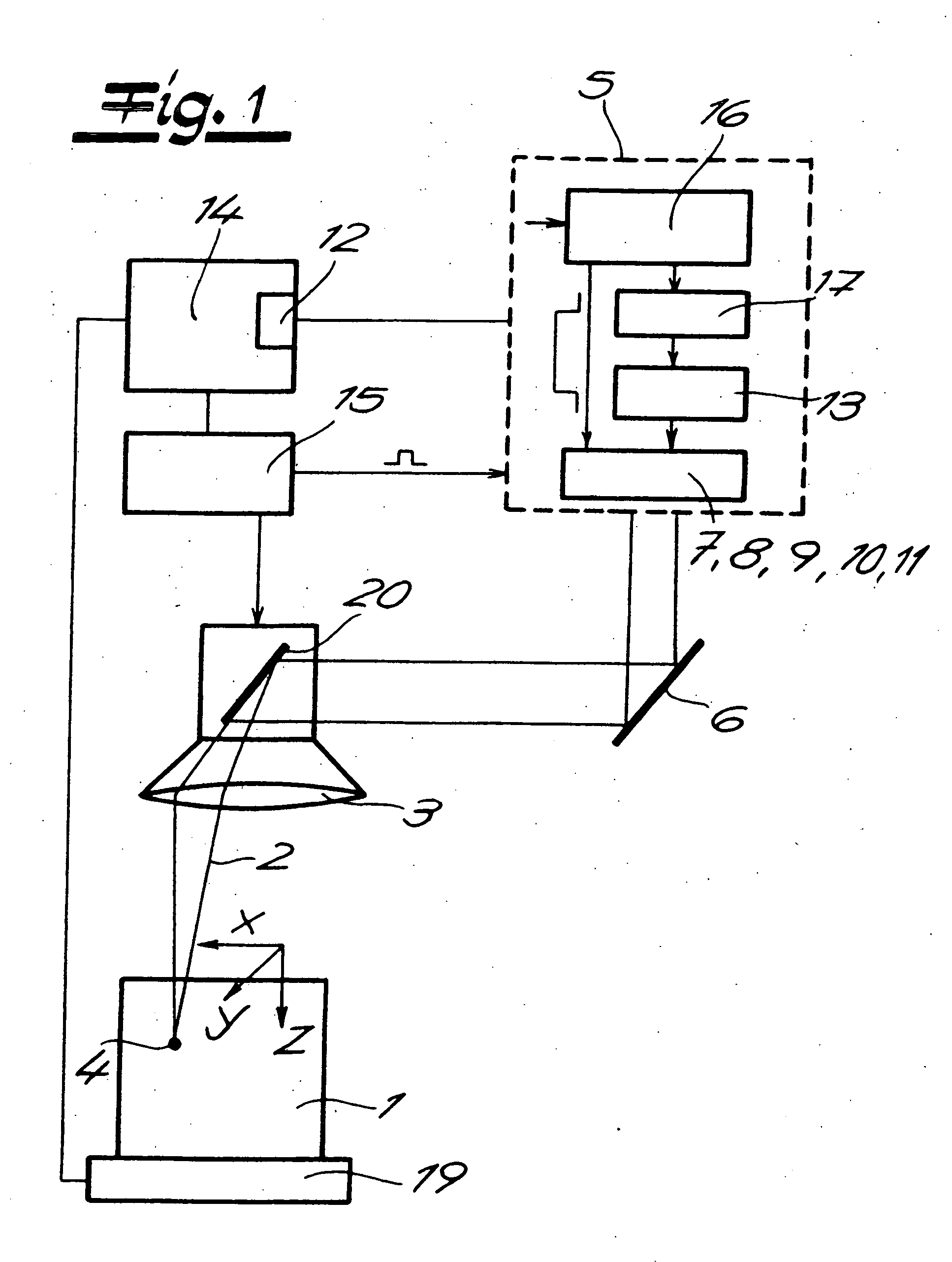 Method and device for producing subsurface markings in a transparent material body
