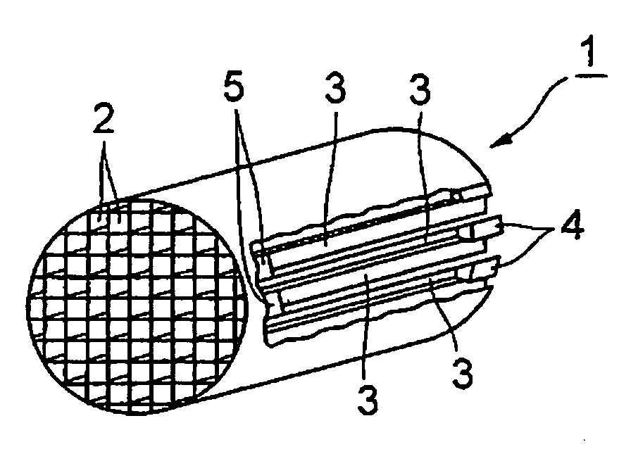 Honeycomb filter for clarifying exhaust gas and method for manufacture thereof