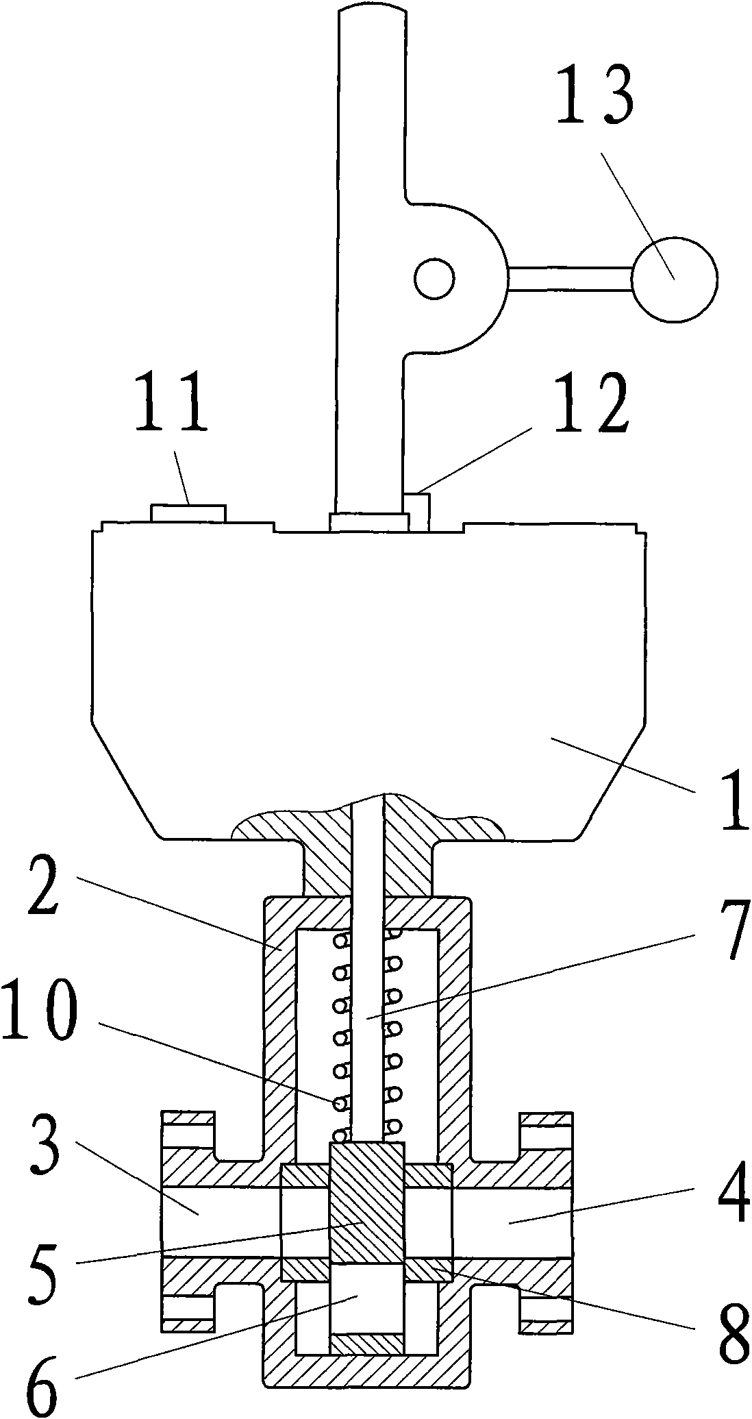 Self-operated emergency cutting method of fluid pipe and self-operated flat-plate emergency cut-off valve