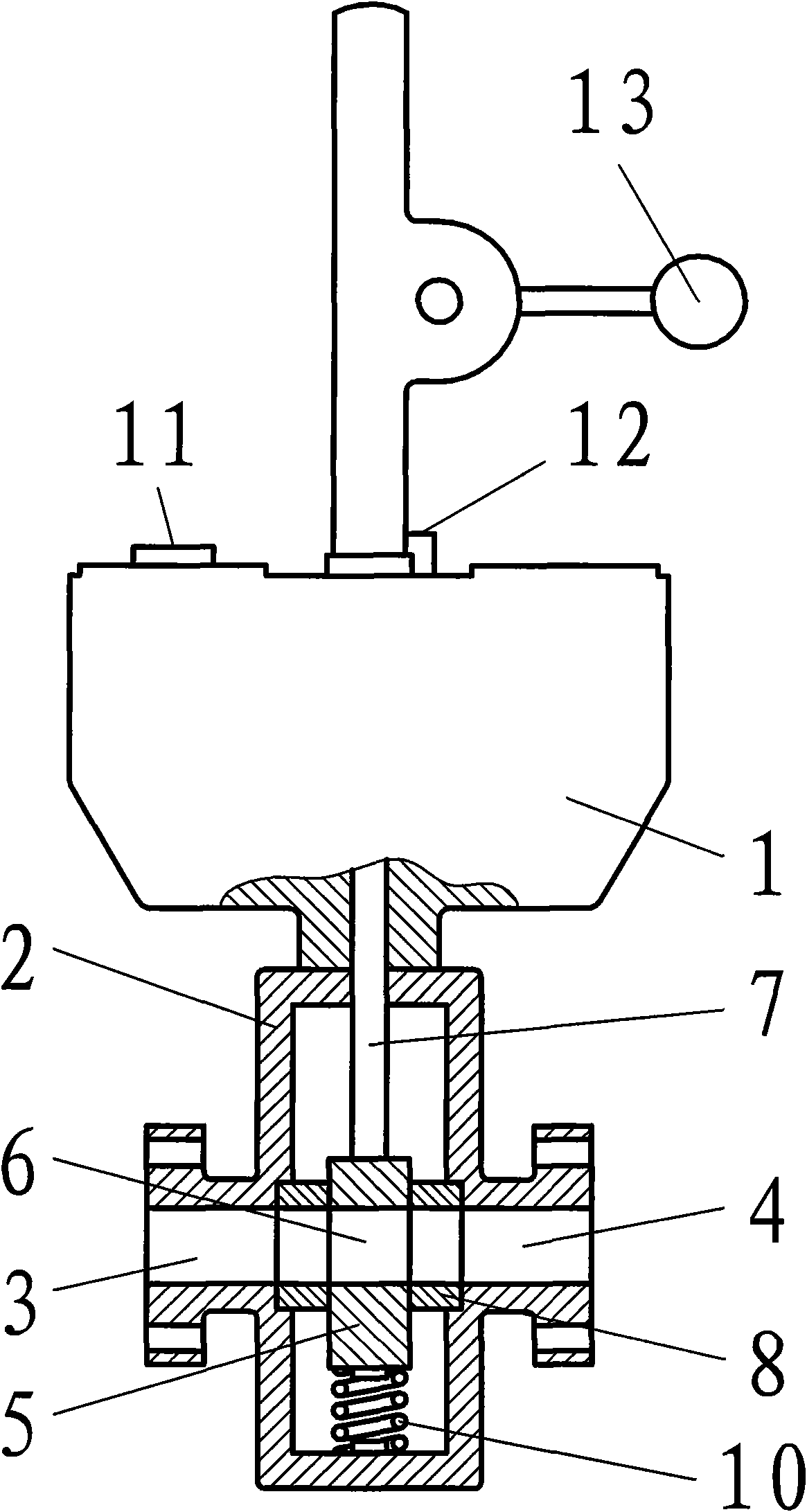 Self-operated emergency cutting method of fluid pipe and self-operated flat-plate emergency cut-off valve