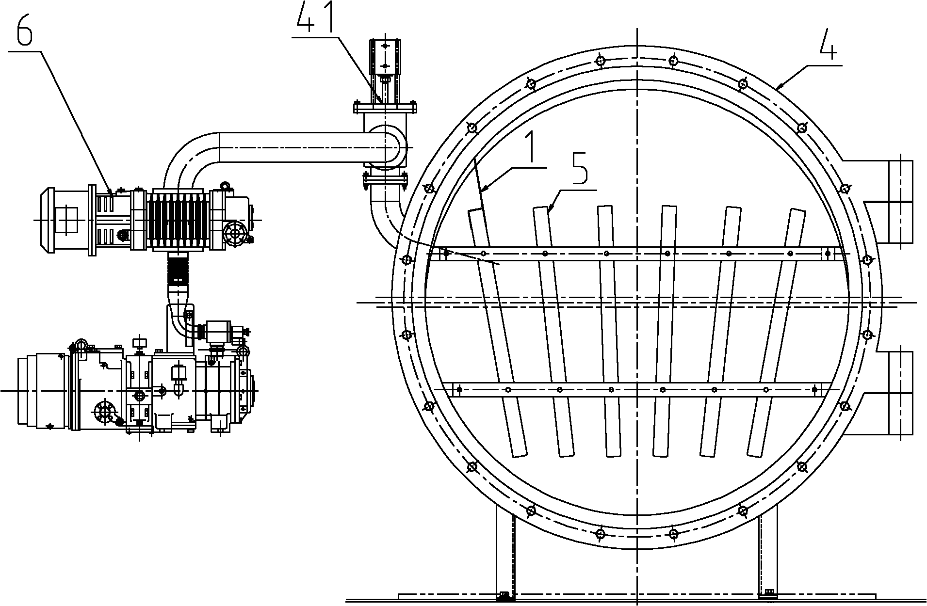 Gas guide device used for freeze dryer condenser