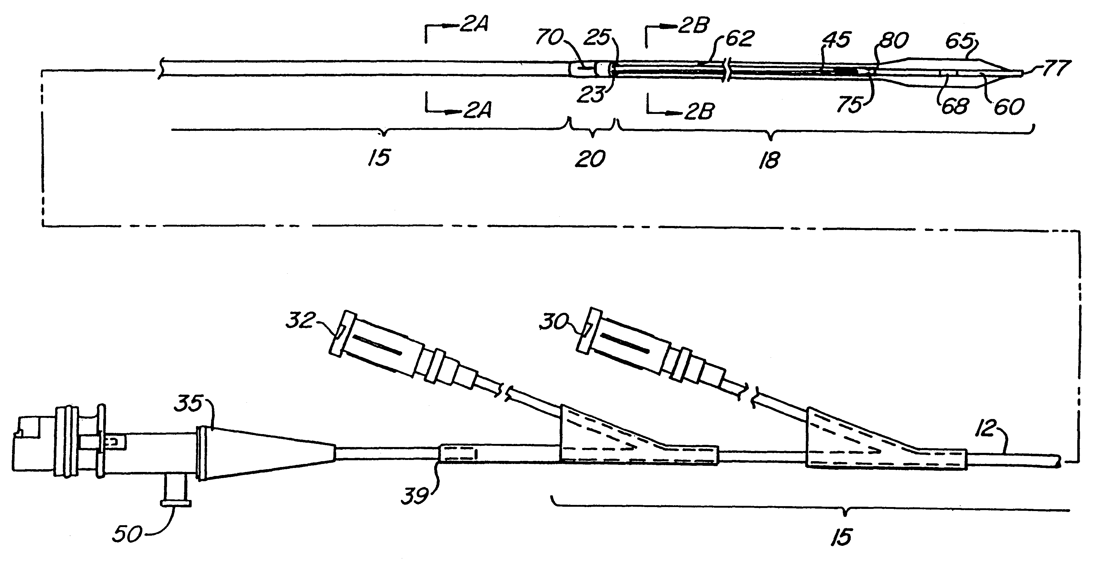 Catheter system having a balloon angioplasty device disposed over a work element lumen