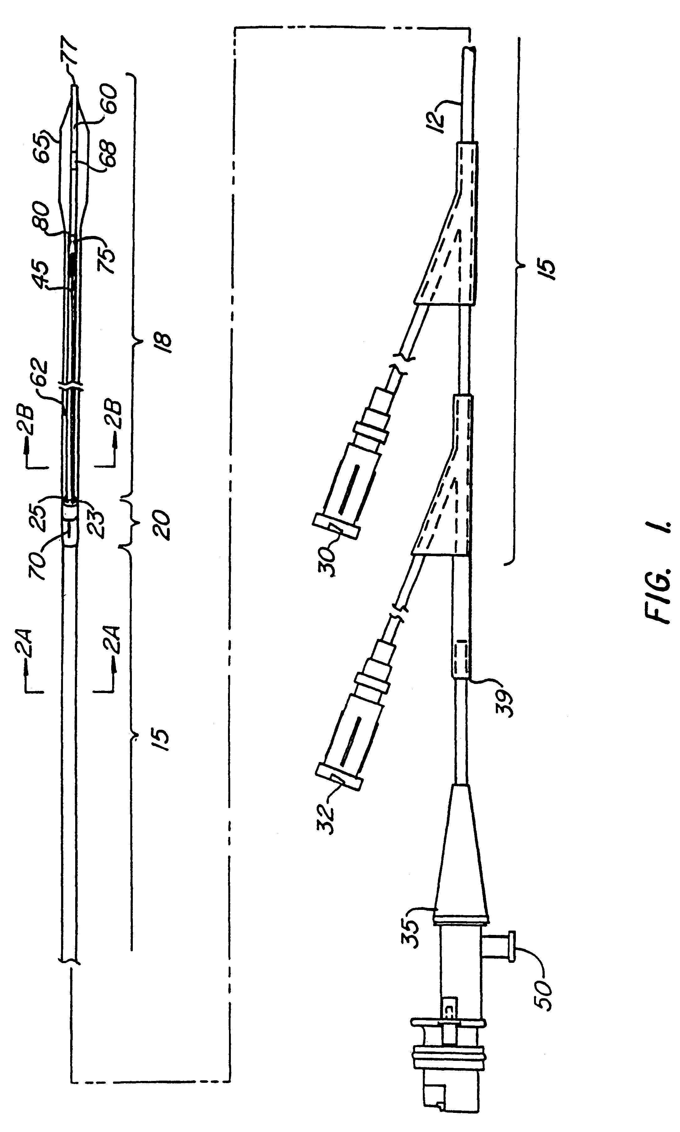 Catheter system having a balloon angioplasty device disposed over a work element lumen