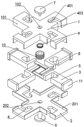 Self-adaptive multi-cable doubling fixing installation clamp