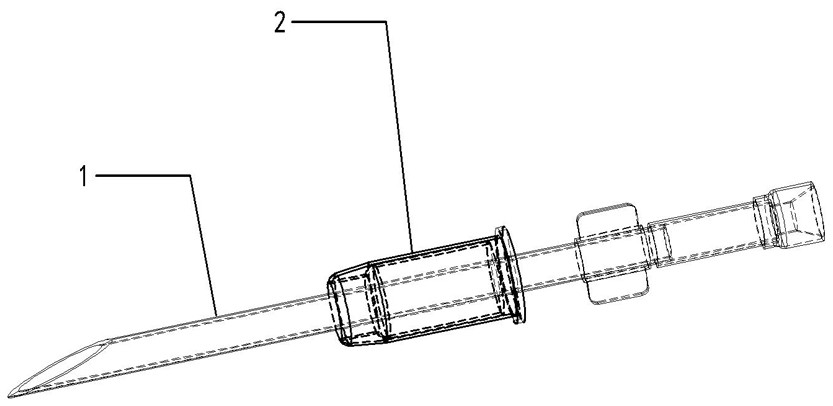 Artery puncture needle with self-sealing puncture needle opening
