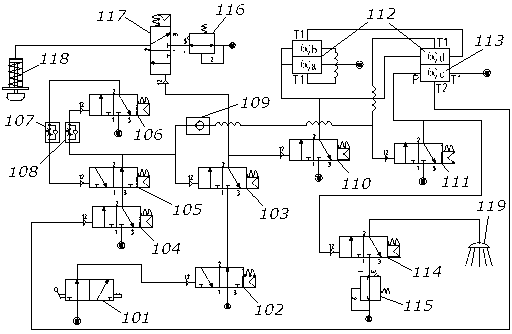 Pneumatic-controlled pneumatic cardiopulmonary resuscitator, pressing-breathing automatic switching system and method thereof