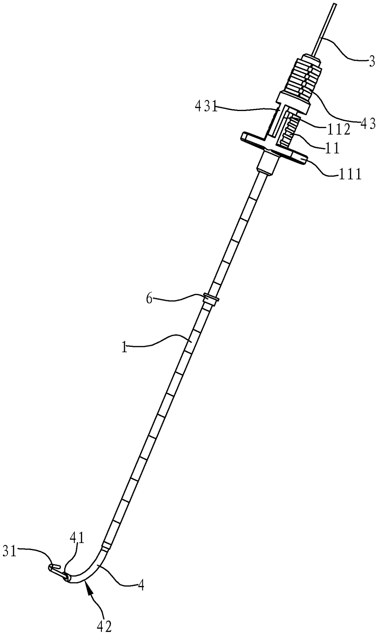 Needling instrument for lung nodule puncture positioning