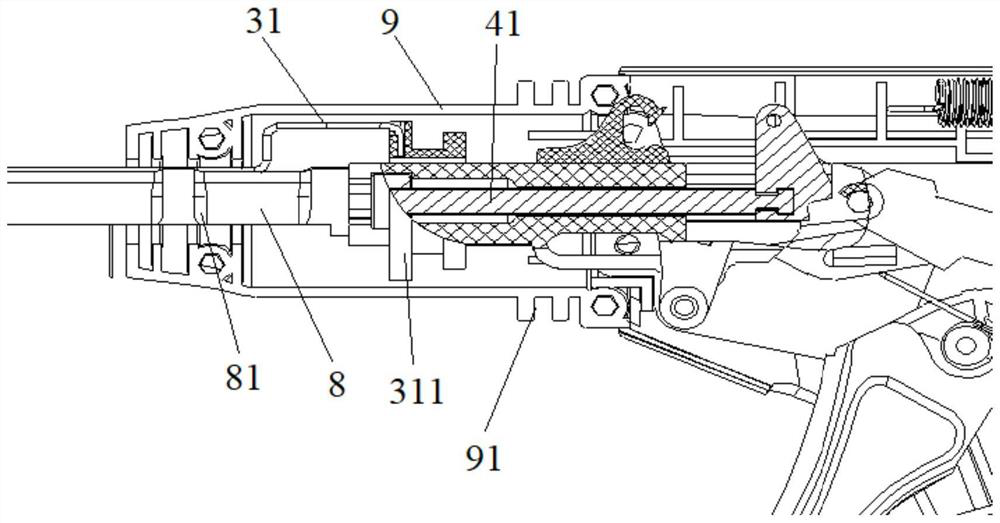 Transverse stitching instrument for endoscopic surgery