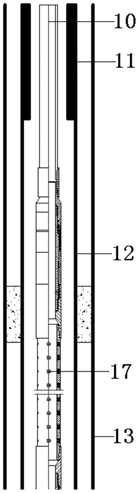 A sieve sleeve annulus sand flushing string