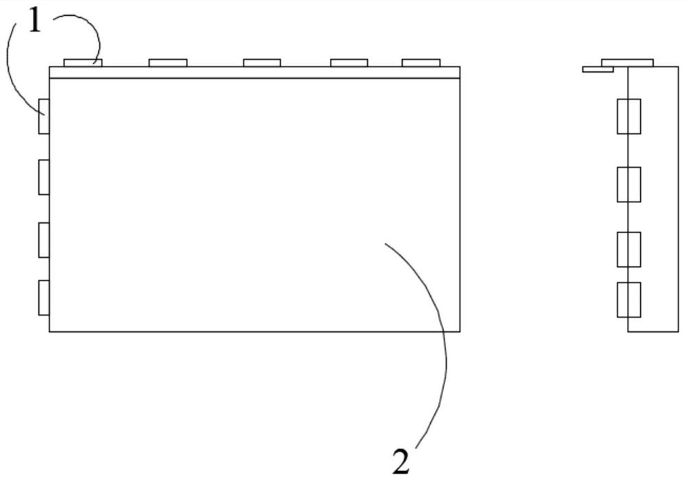 Side-bound substrate packaging box and its packaging combination