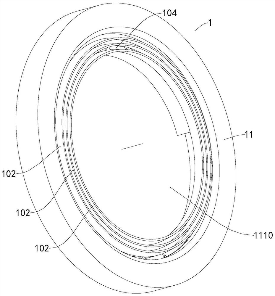 Laundry treatment device and balancing device for laundry treatment device