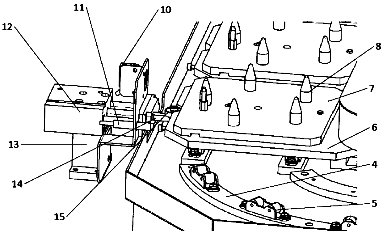 Transmission chain type feeding positioning mechanism