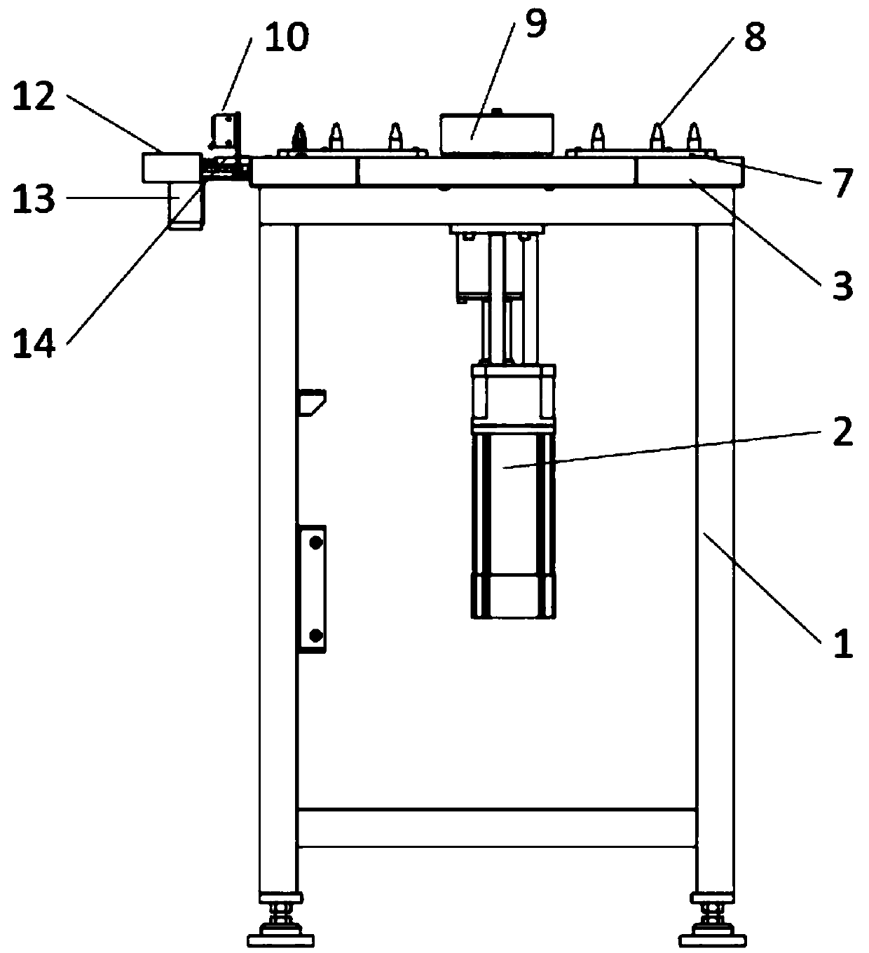 Transmission chain type feeding positioning mechanism