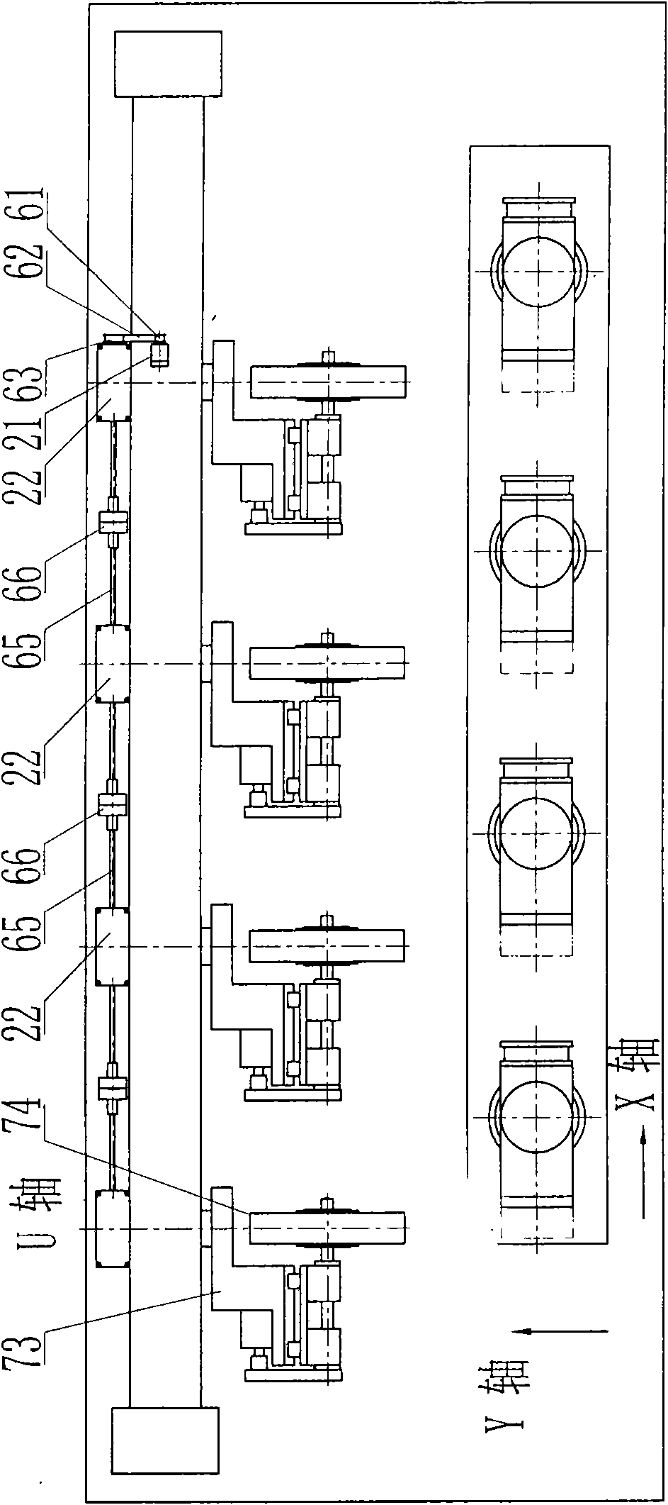 Six-axis linked numerical control polishing machine
