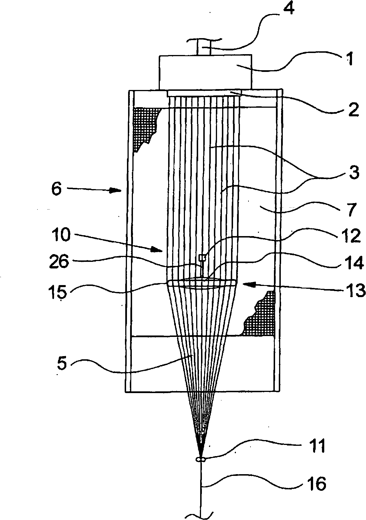Method and device for melt spinning and cooling a multifilament thread