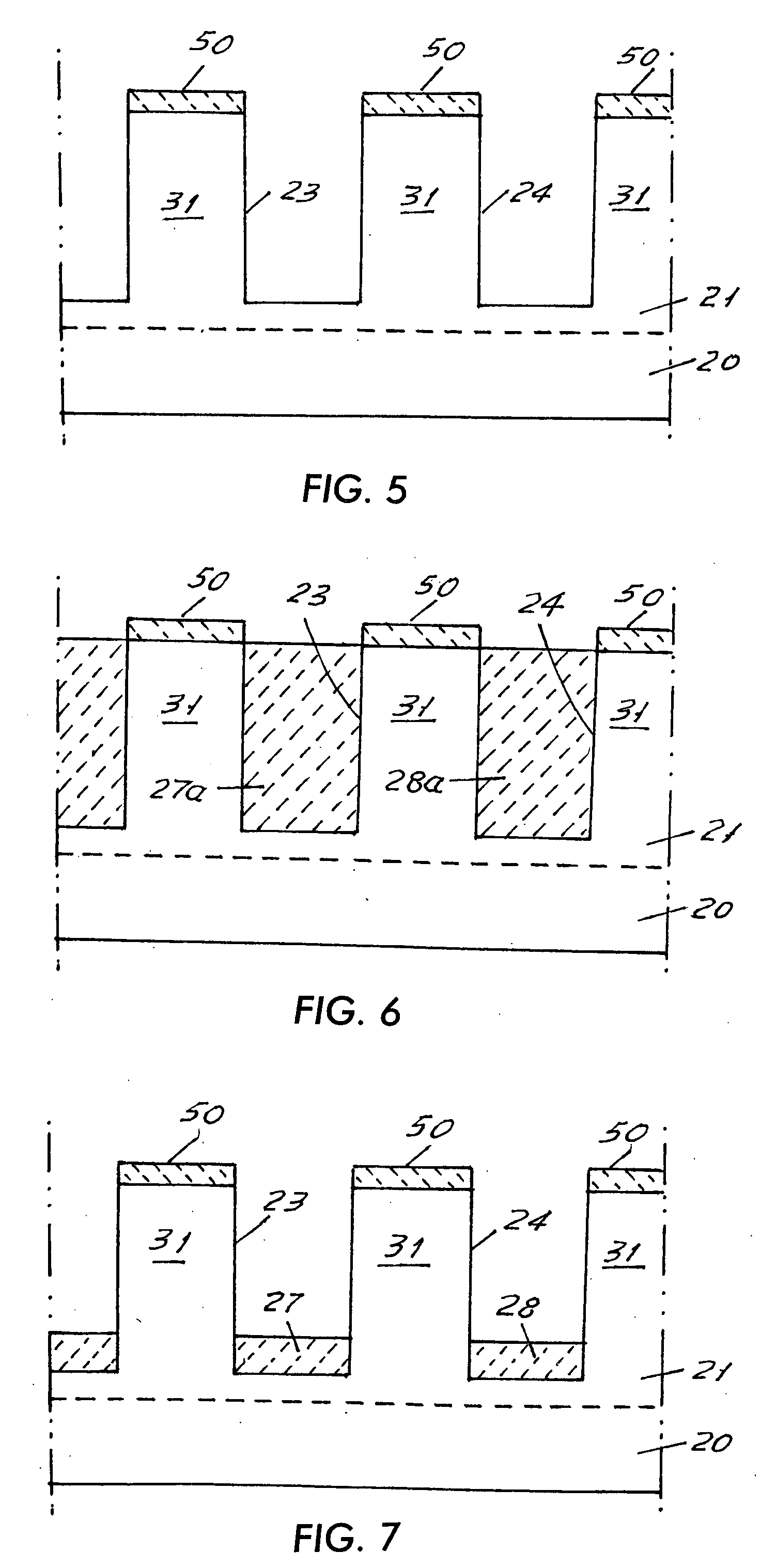 Trench type schottky rectifier with oxide mass in trench bottom