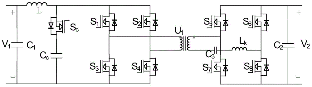 Method and device for starting step-up dc/dc circuit with isolation transformer