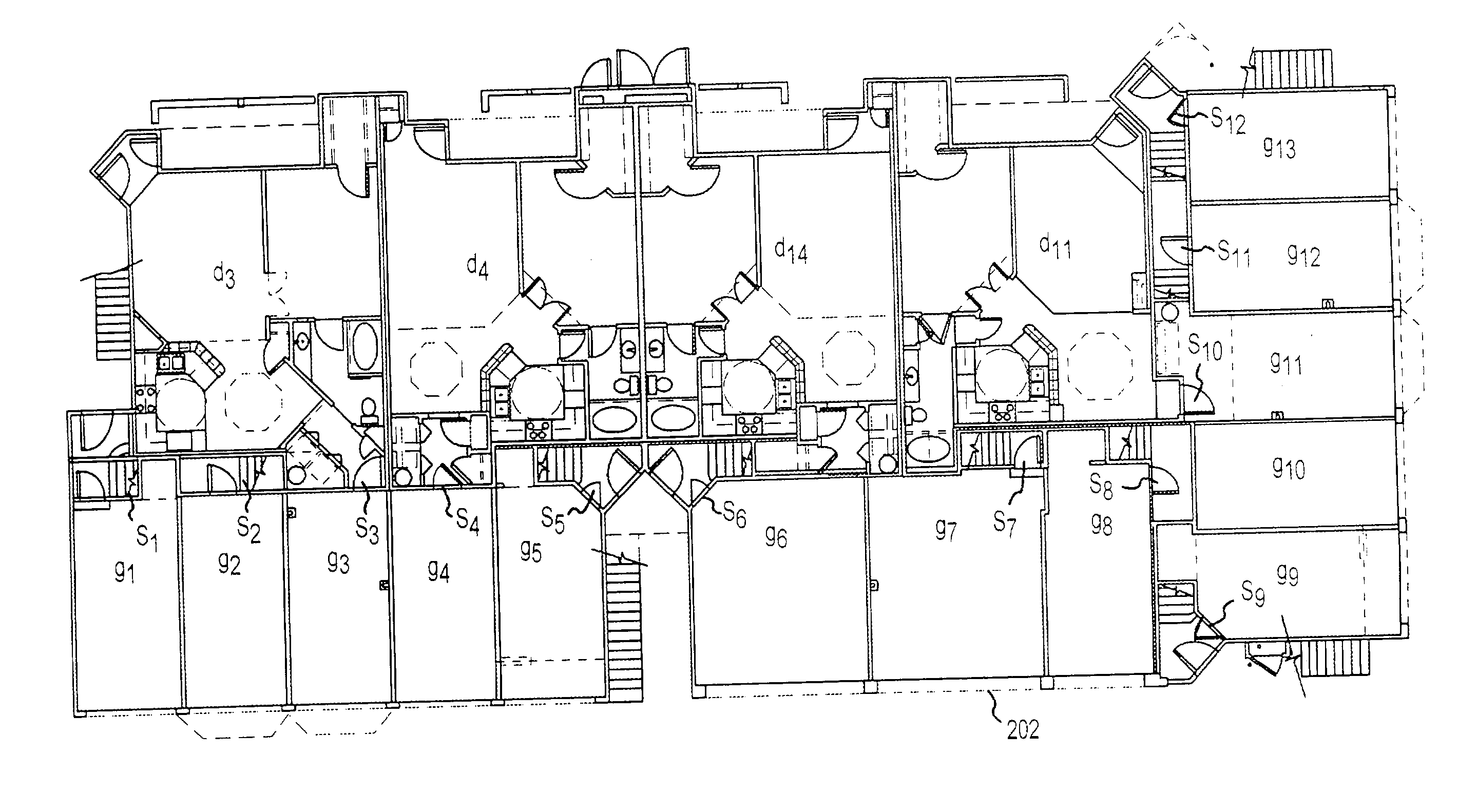 Methods and apparatus for a multi-story dwelling with attached garages