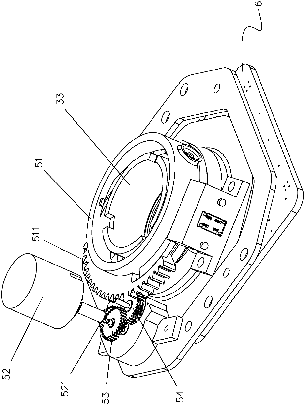 Optical lens back focus adjusting device