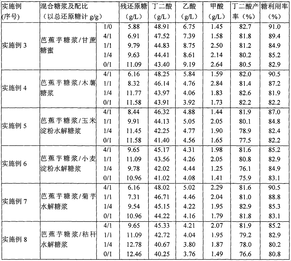 Method for producing succinic acid by Canna edulis ker fermentation