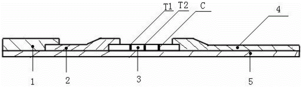 Helicobacter pylori urease antibody IgM-IgG combination rapid test device and preparation method thereof