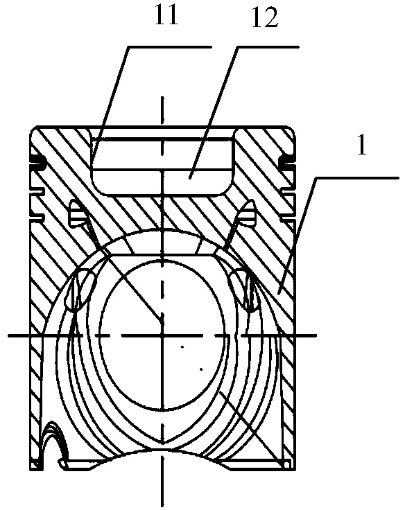 Aluminum alloy piston for internal combustion engine