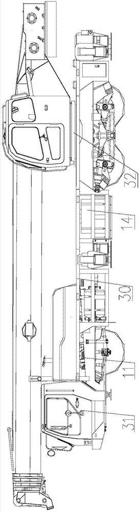Crane and engine system thereof