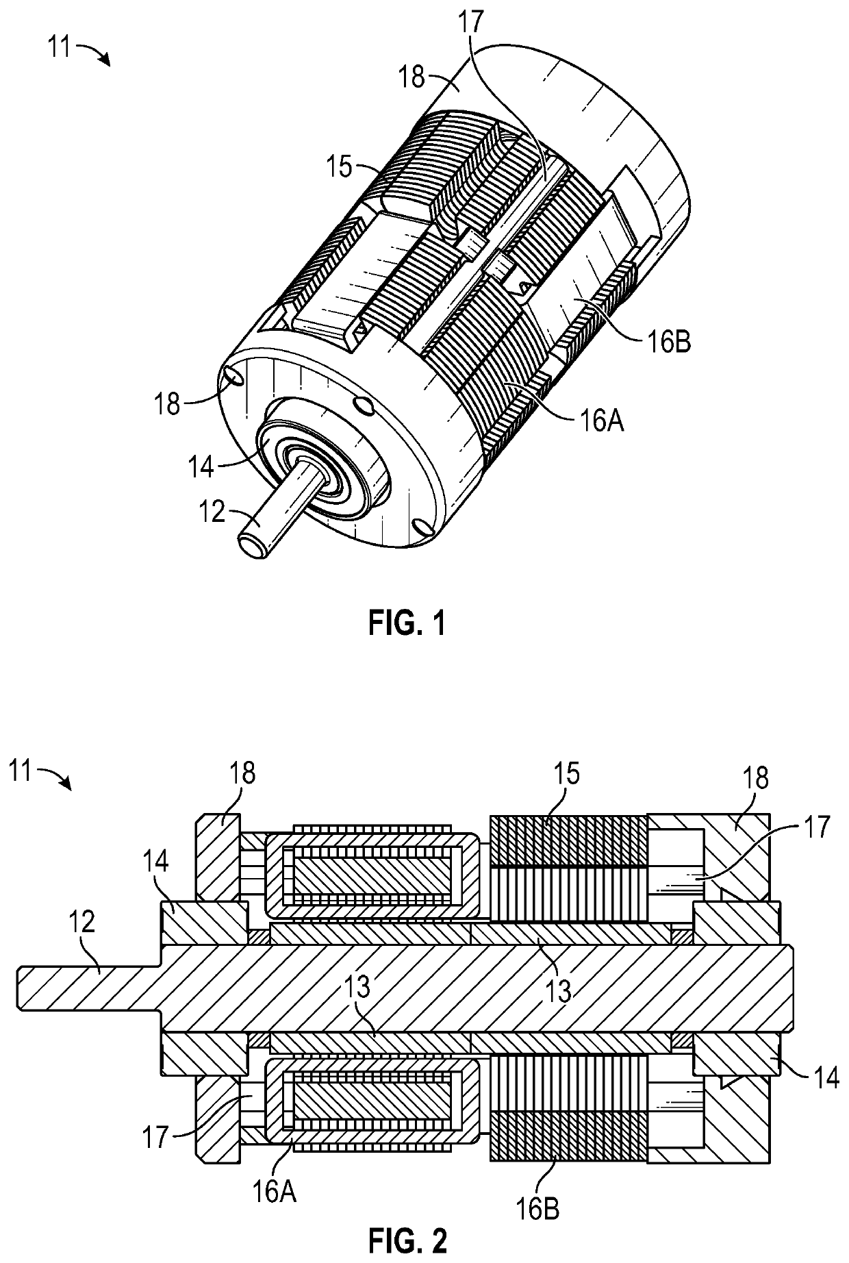 Miniature step motor with independent phase stators