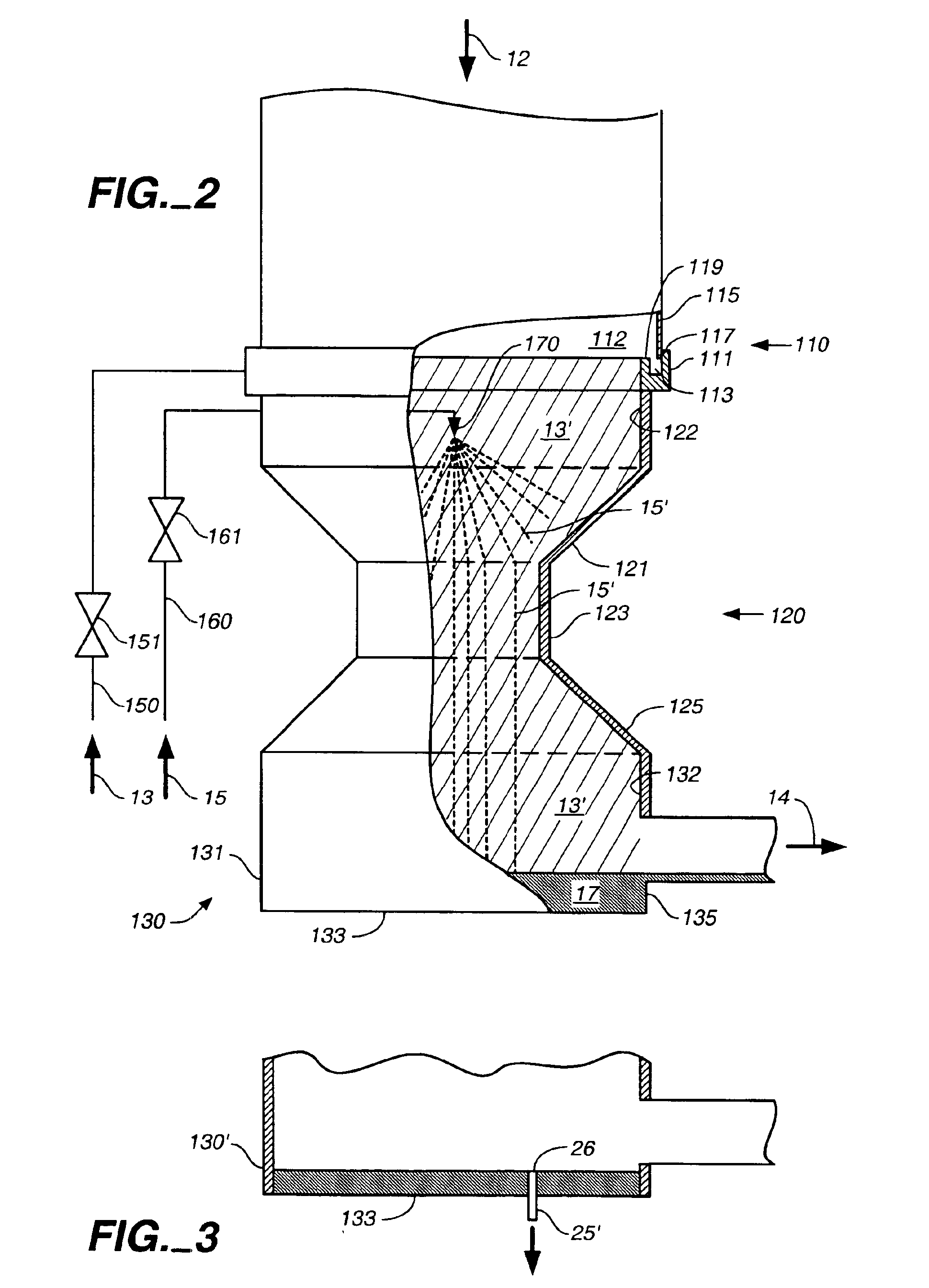 Low-energy venturi pre-scrubber for an air pollution control system and method