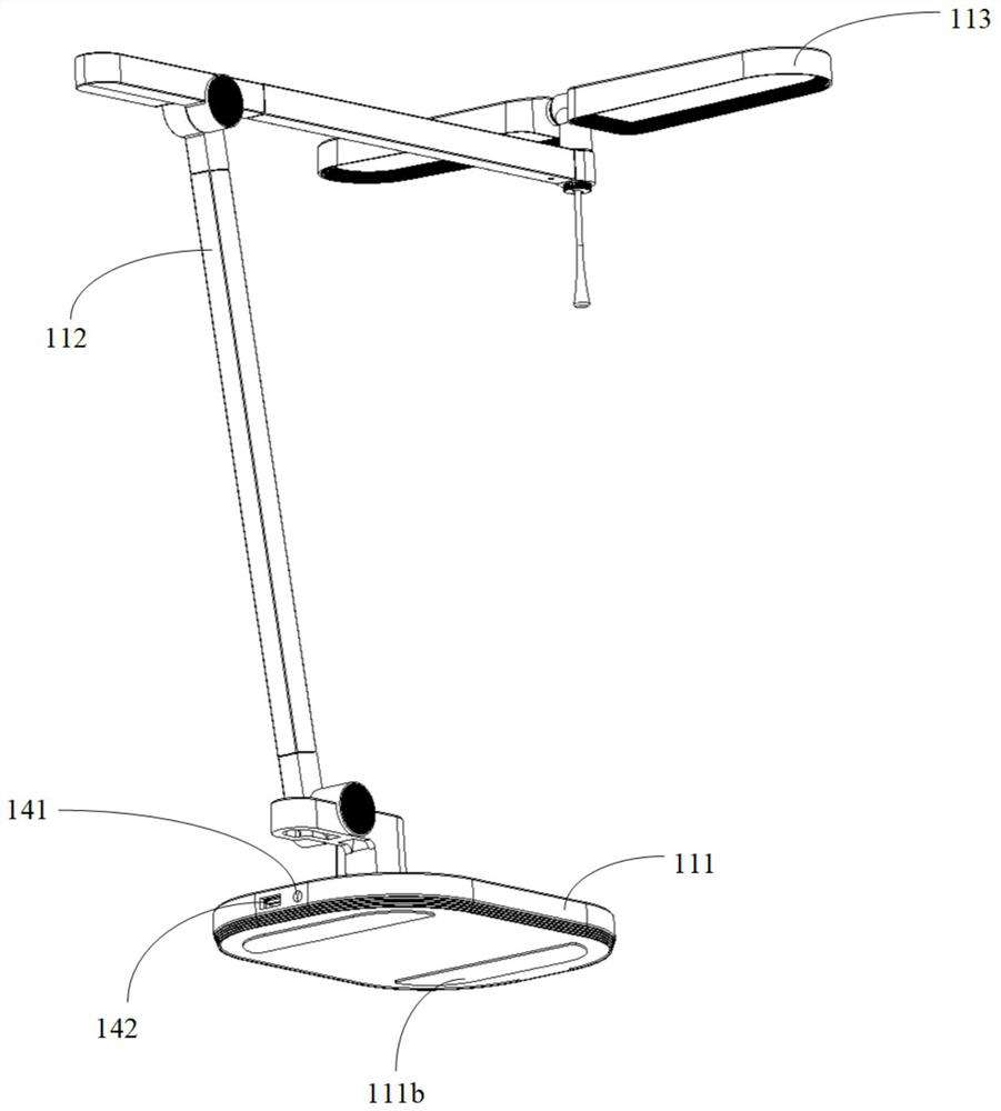 Intelligent table lamp control method and system, and intelligent table lamp