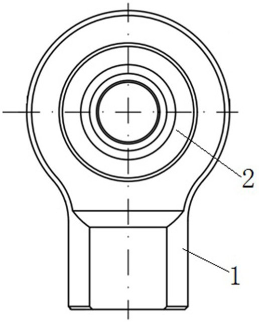 Rod end knuckle bearing and rod end knuckle bearing assembling equipment and assembling method