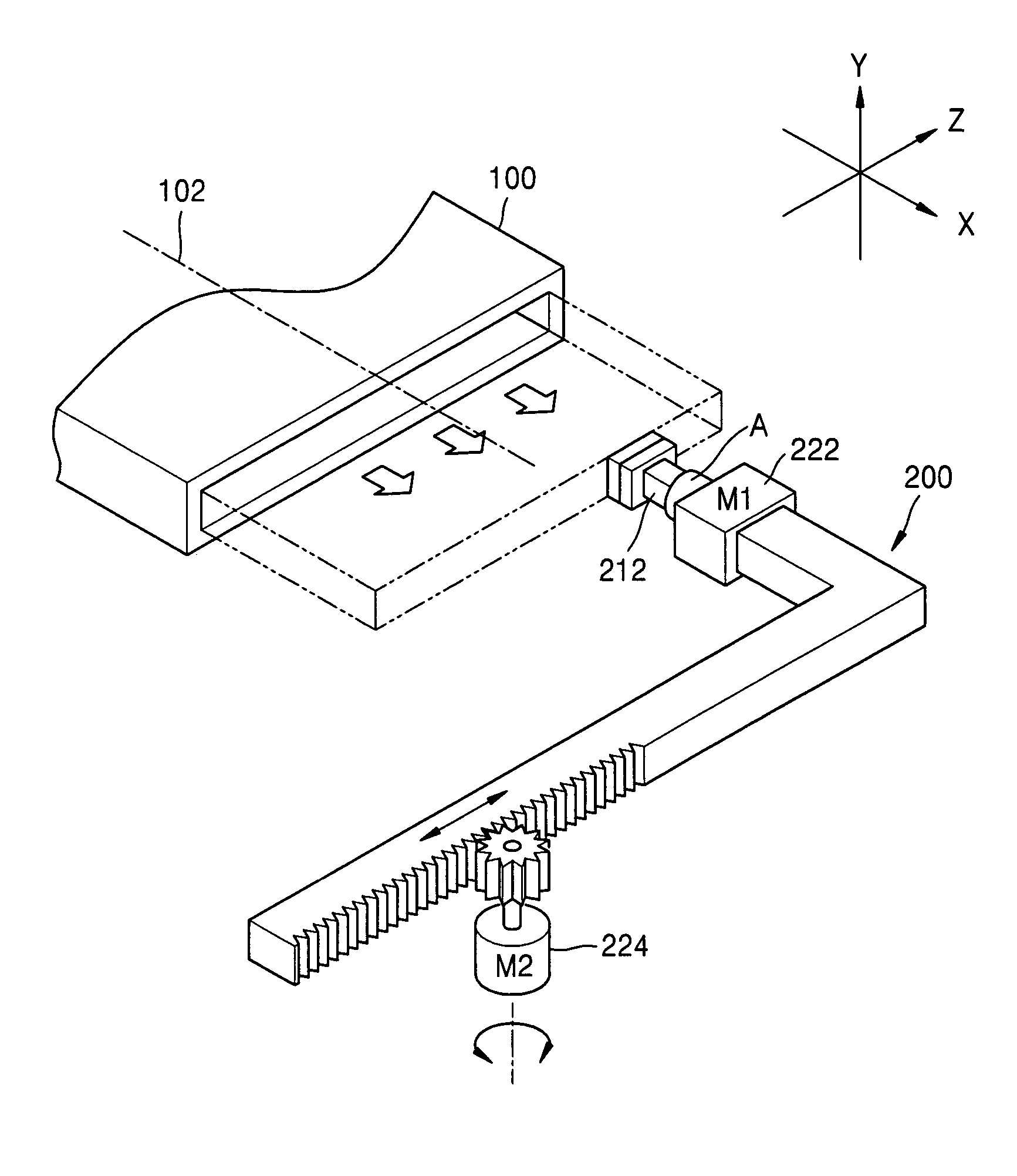 Movable inclination-angle measuring apparatus for ion beam, and method of use