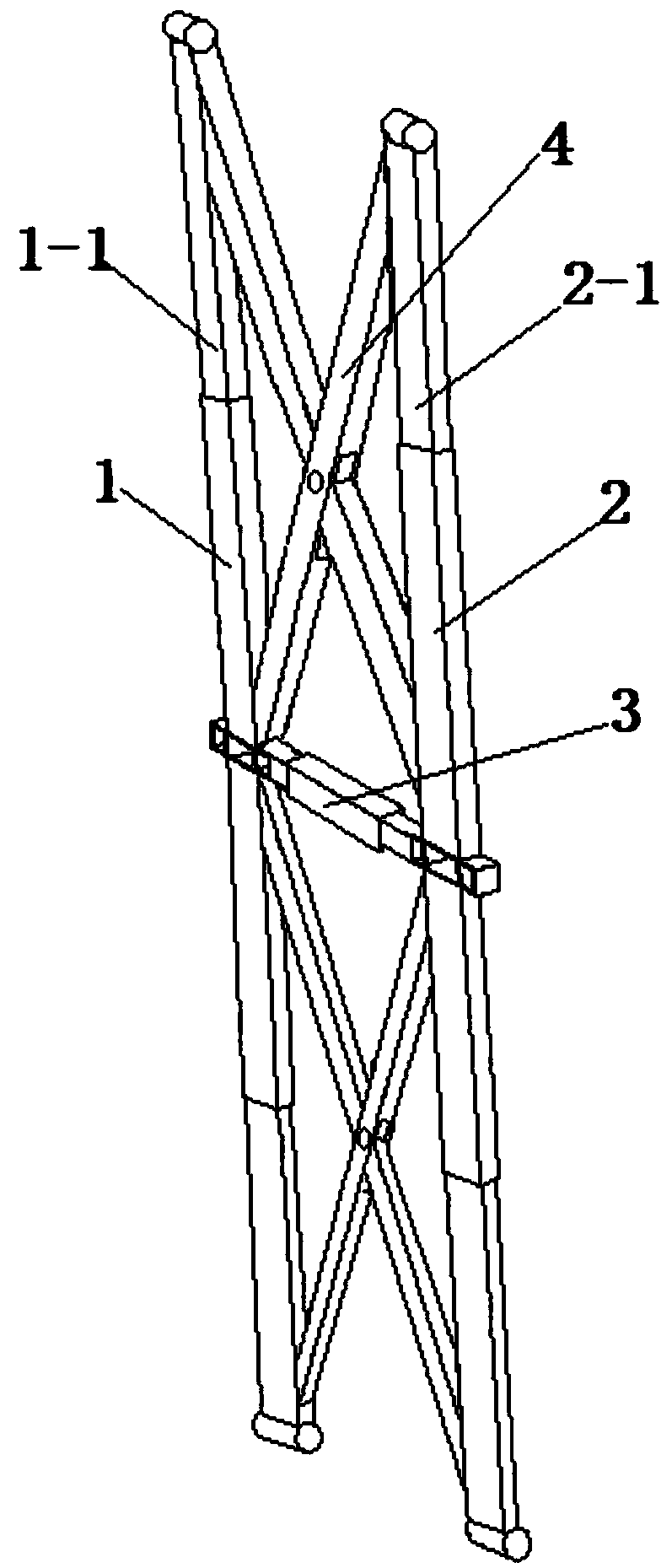 Foldable mechanical arm steel frame