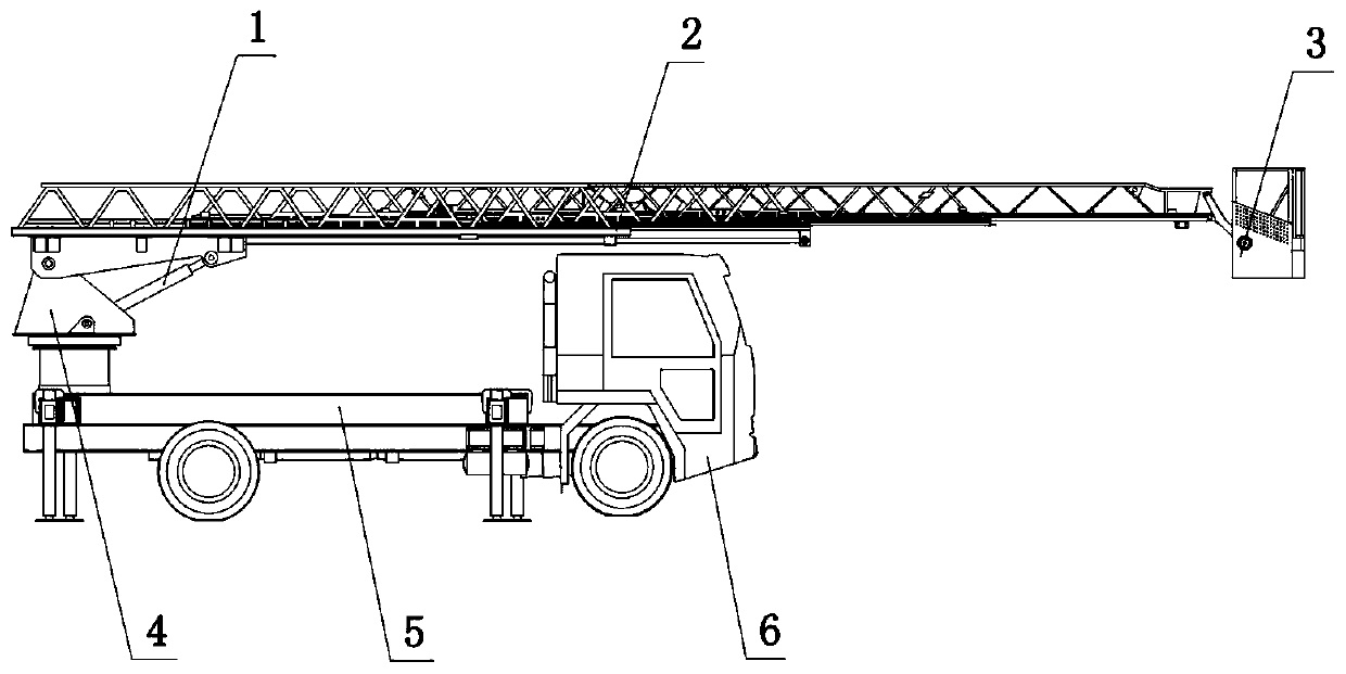 Simulation method of elevating fire truck landing leg counterforce
