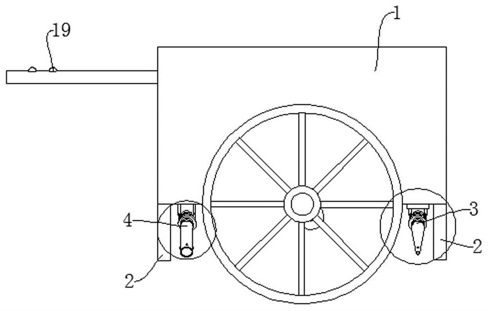A retractable fertilization and watering device for grape planting