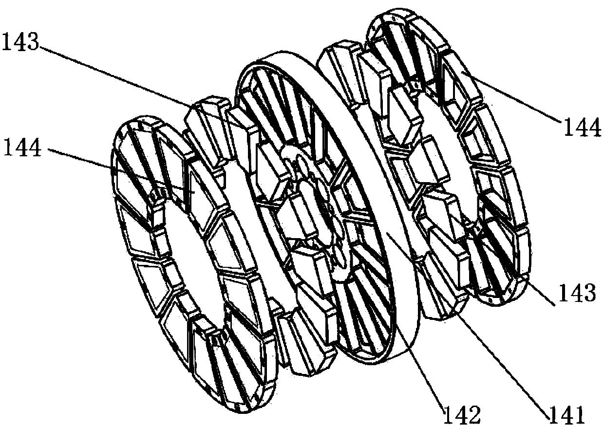 Liquid-cooled disc permanent magnet eddy current flexible retarder applied to direct-push type vehicle