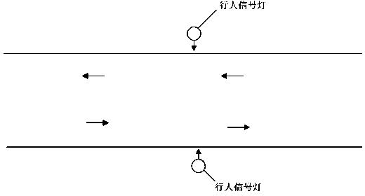 Judgment method for section pedestrian crossing signal lamp arrangement