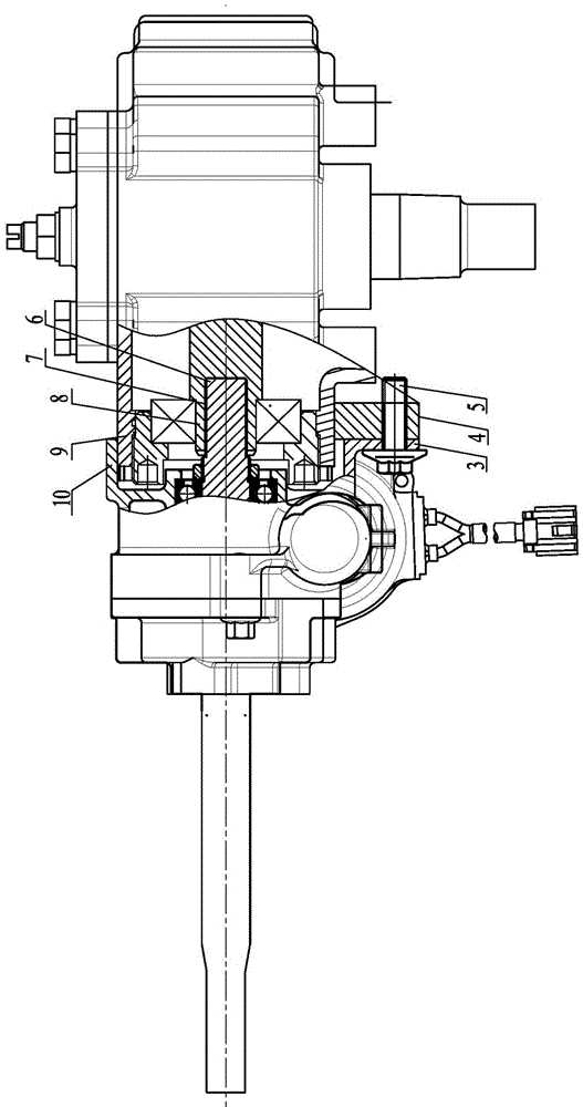 Novel structure of separated type recirculating ball steering gear electric power-assist steering system