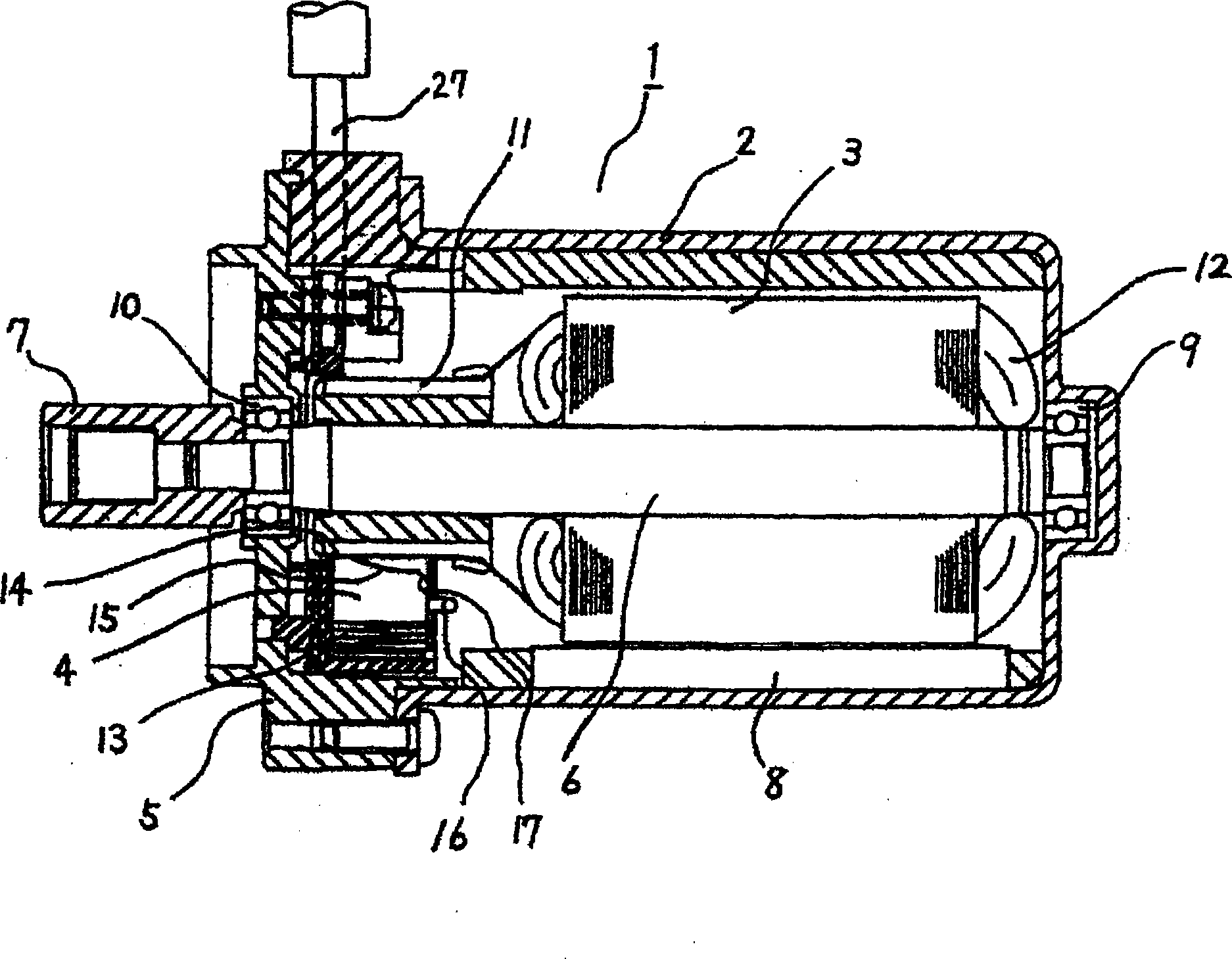 Rotary motor and method for manufacturing electric brush thereof